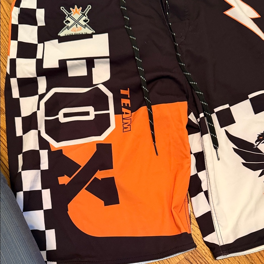 Fox Men's Swim Board Shorts - Black and White - Picture 2 of 3
